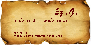 Szántó Gyöngyi névjegykártya