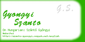 gyongyi szanto business card