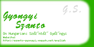 gyongyi szanto business card